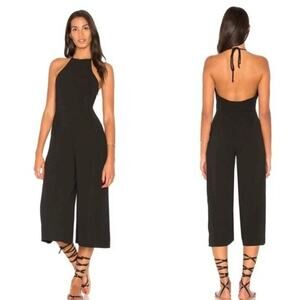 NWT Show Me Your Mumu Black Cropped Halter Jumpsuit Ladies size Small